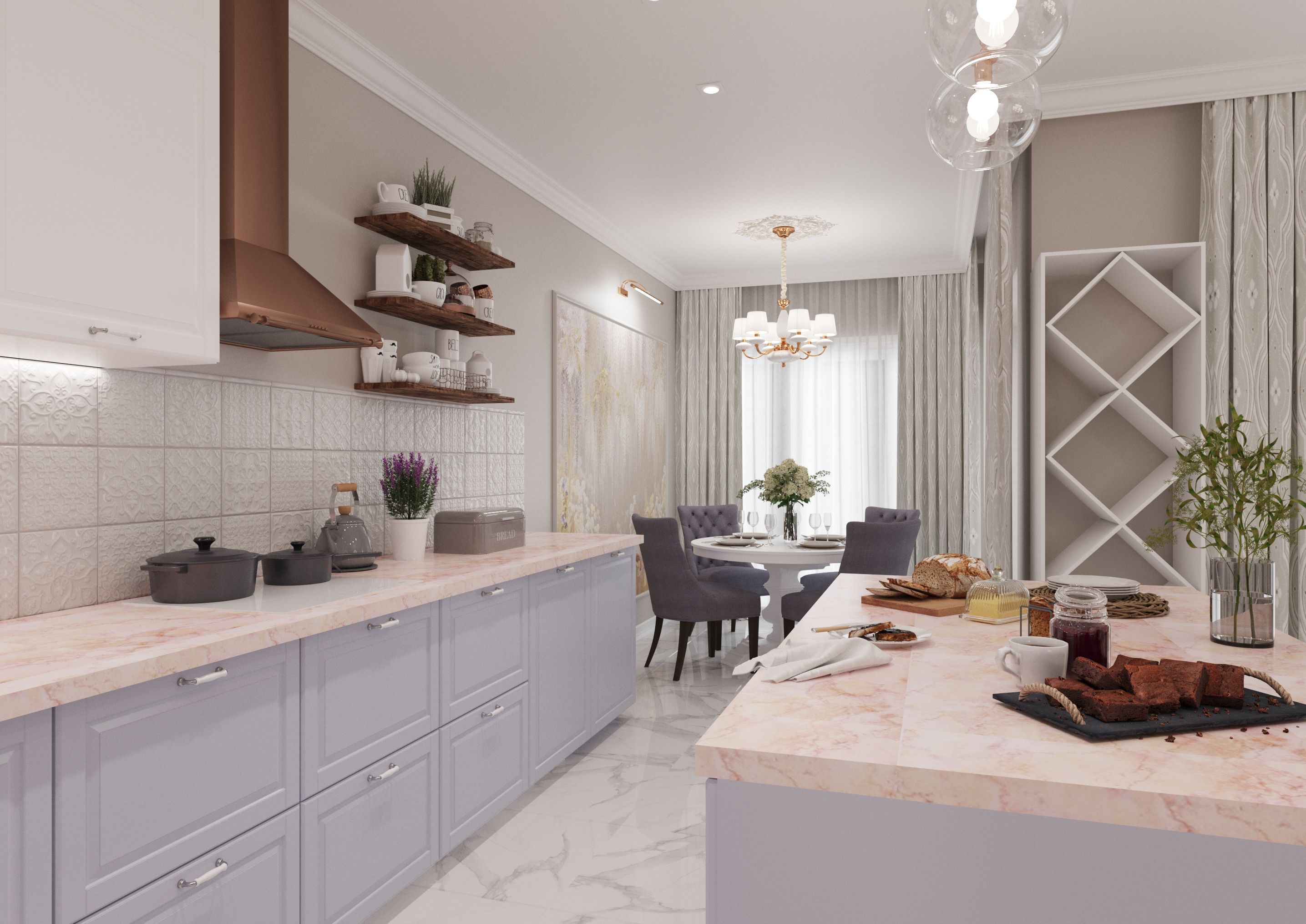 Проект кухни-гостиной Проект кухни-гостиной