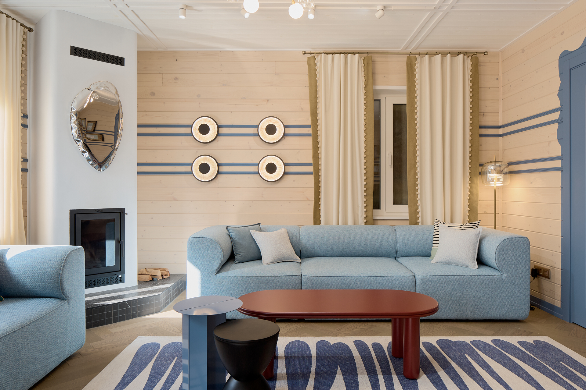 Интерьер гостиной-столовой «Летят Гуси» от дизайнера Мусиной Элины  Интерьер гостиной-столовой «Летят Гуси» от дизайнера Мусиной Элины