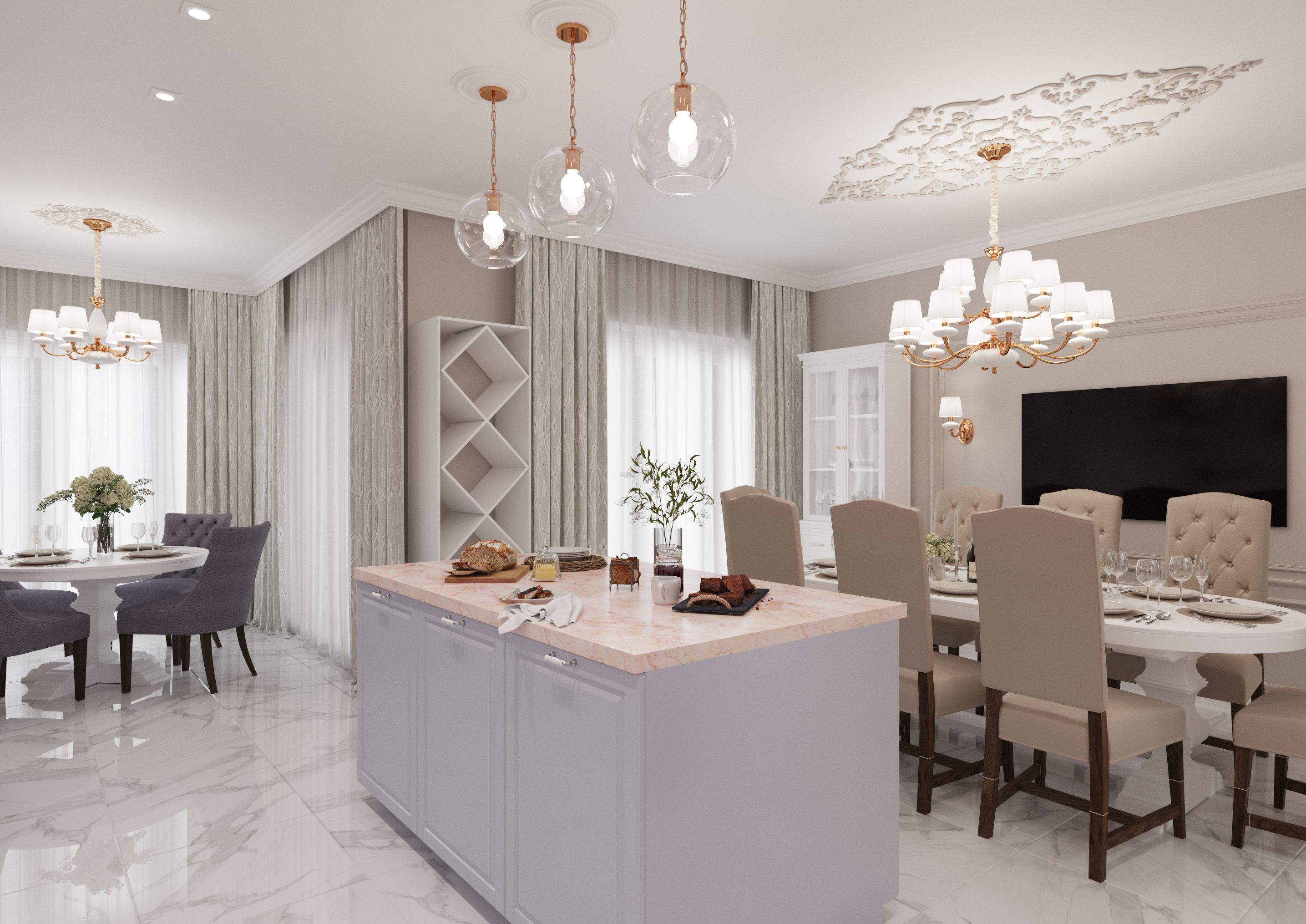 Проект кухни-гостиной Проект кухни-гостиной