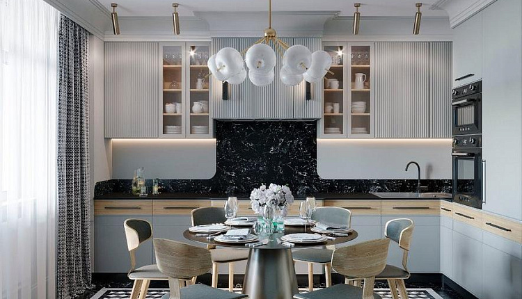 Проект многофункциональная кухня от дизайн-студии Анны Михеевой Проект многофункциональная кухня от дизайн-студии Анны Михеевой