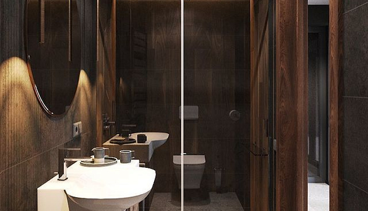 Проект современная ванная комната от интерьерного салона NEO HOUSE Проект современная ванная комната от интерьерного салона NEO HOUSE