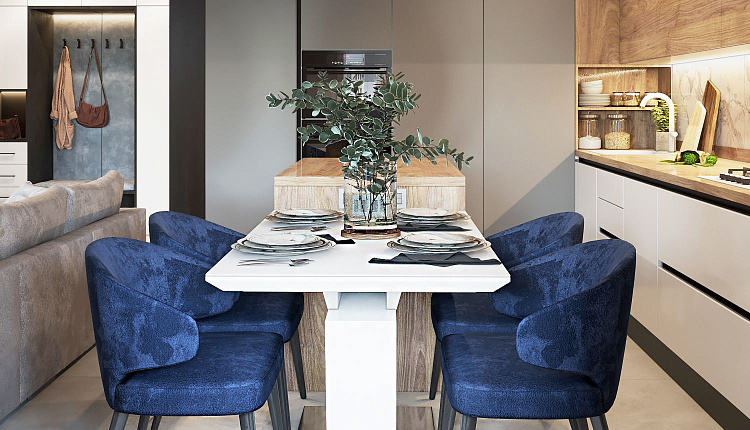 Проект кухни-гостиной Проект кухни-гостиной