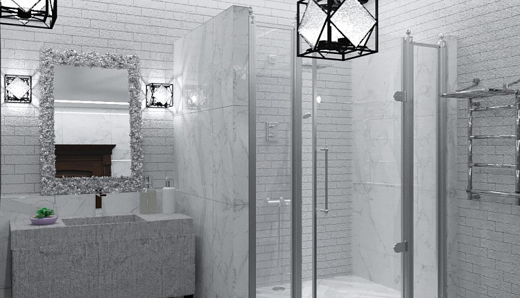 Санузел в проекте Дом у бассейна по дизайну Сергея Семёнова @salon_loveceramic