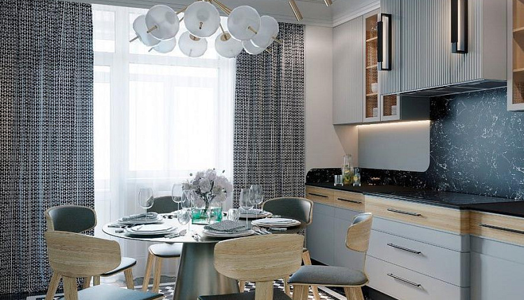 Проект многофункциональная кухня от дизайн-студии Анны Михеевой Проект многофункциональная кухня от дизайн-студии Анны Михеевой