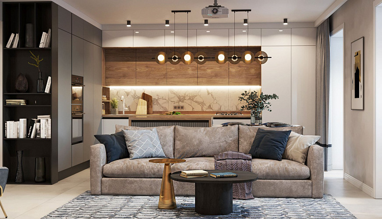 Проект кухни-гостиной Проект кухни-гостиной