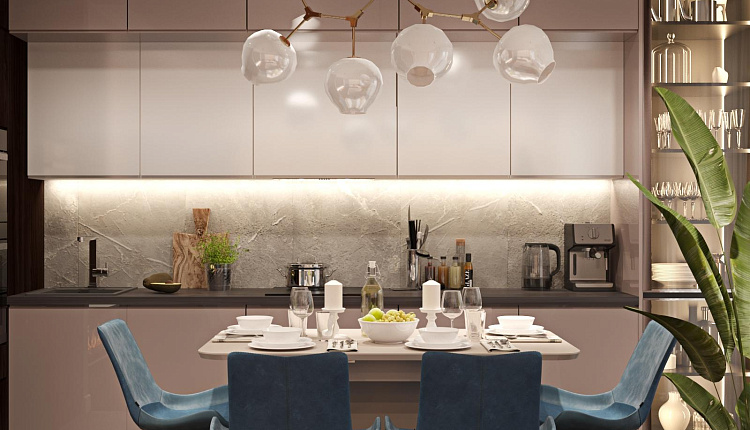 Проект кухни-гостиной ATMOSPHERE