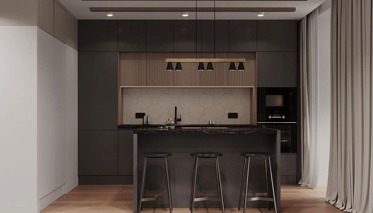 Проект квартиры в ЖК "Булгаковский парк", г. Саратов  дизайнера Марии Михайловой  Проект квартиры в ЖК "Булгаковский парк", г. Саратов  дизайнера Марии Михайловой