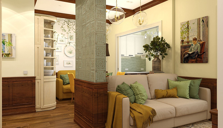 проект столовой-гостиной проект столовой-гостиной